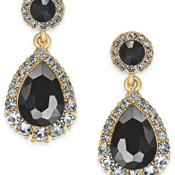 Charter Club NWT 1-1/4" Gold-Tone Crystal & Stone - Picture 1 of 3